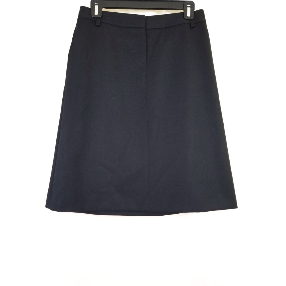 J.Crew Size 6P Black A-Line Skirt Wool
